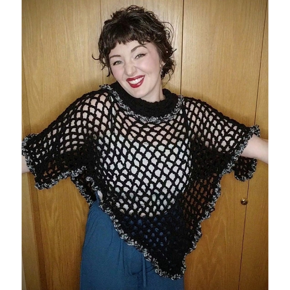 Collared Ruffle Shawl - image 1